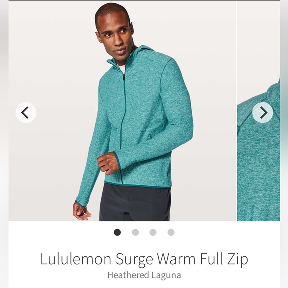 lululemon athletica Other - Lululemon Surge Warm Full Zip Men’s Medium Hoodie Stretch Wicking Athletic Run
